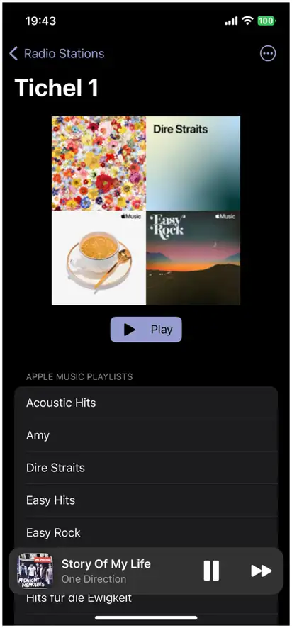 Station with playlists